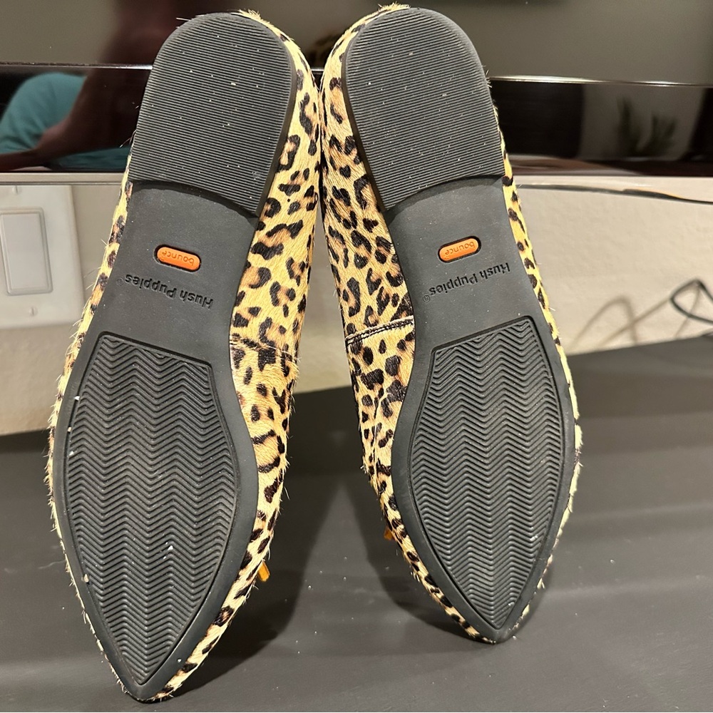 Hush Puppies Leopard-Print Pointed Flats with Colorful Tassels - Picture 2 of 5